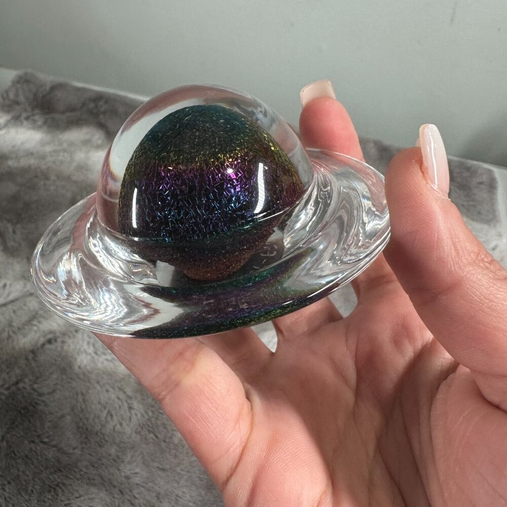 Vintage 1993 Sci Fi Channel Numbered 208/400 Saturn Planet Galaxy Paperweight - Picture 4 of 16